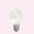 Glow in the dark lightbulb squishy, a soft slow rise fidget toy, on a pink background - Trendy Toyz AU