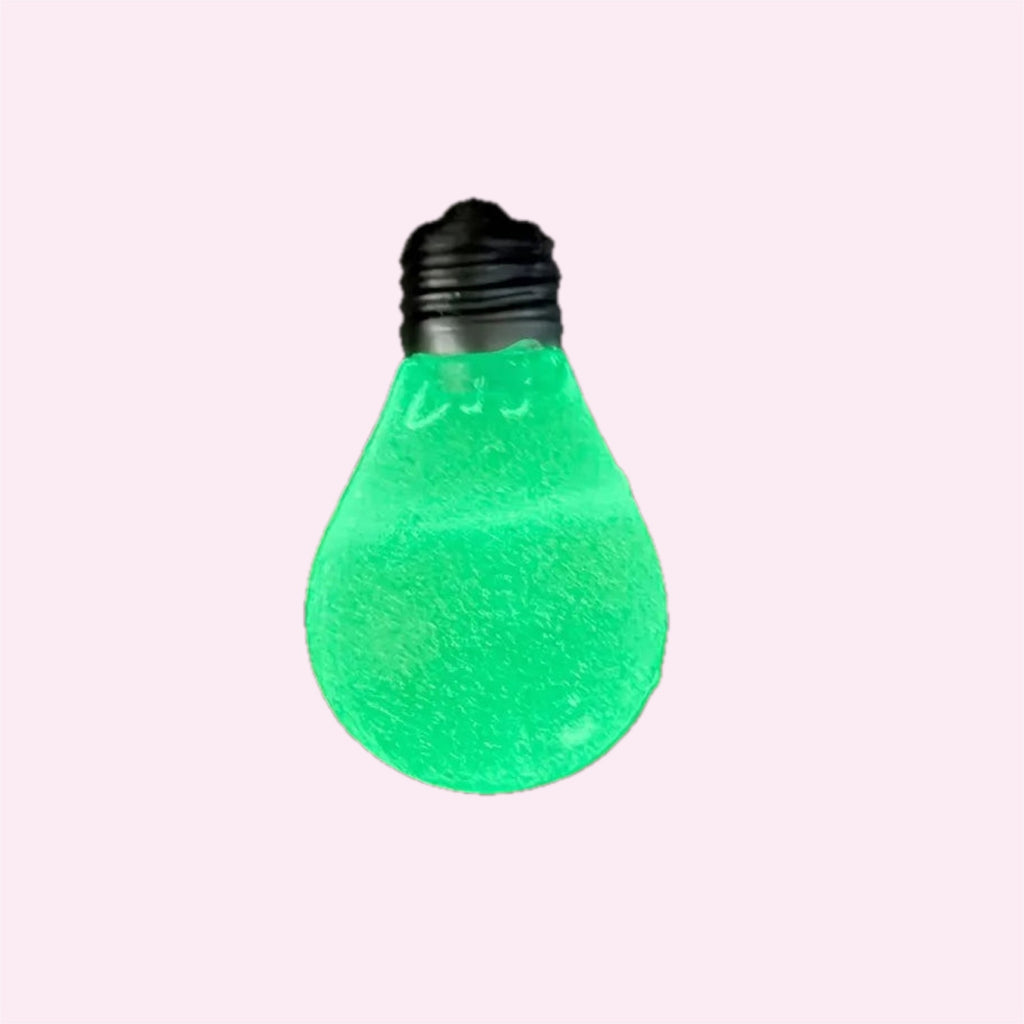 Lightbulb squishy glowing bright green in the dark - Trendy Toyz AU